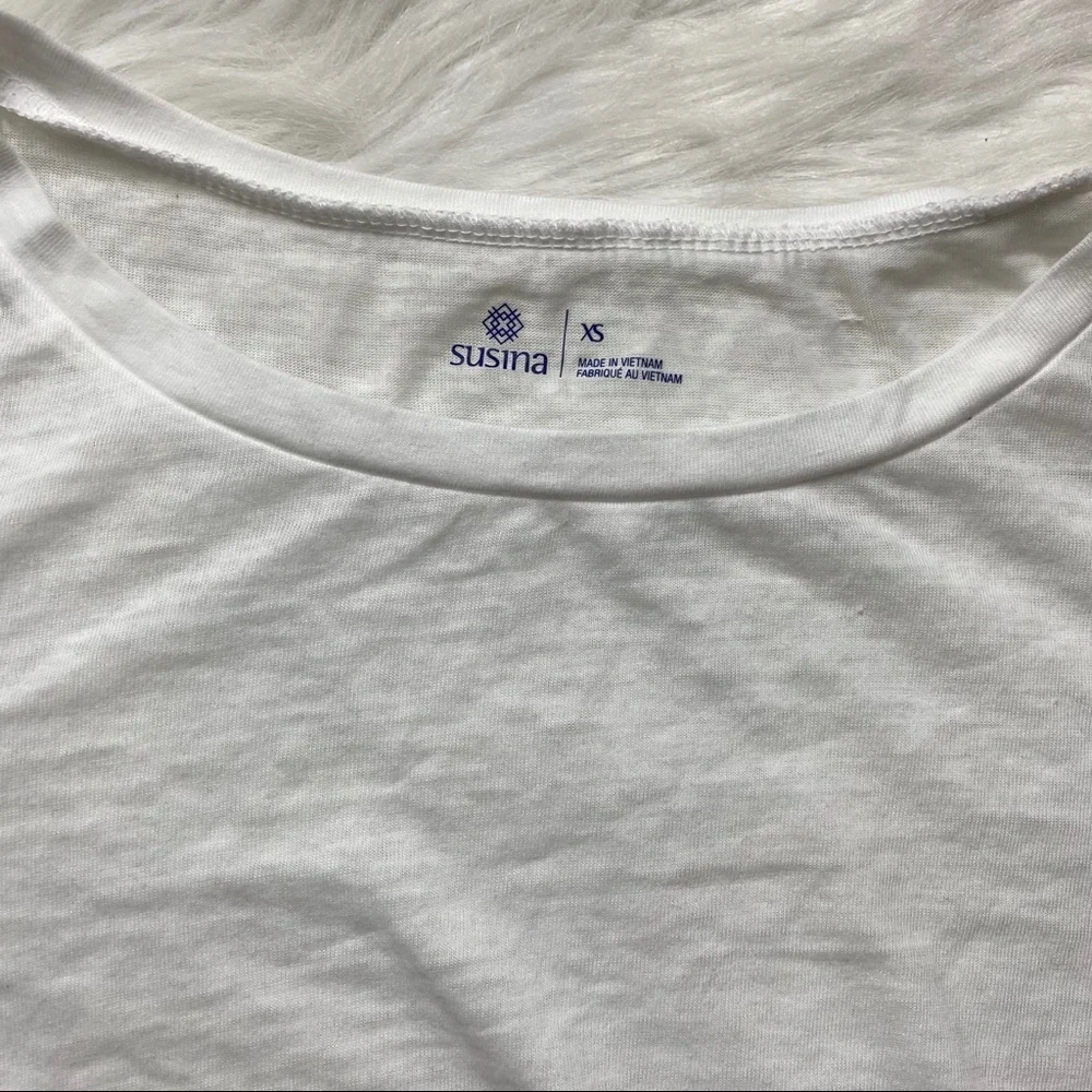 NWT Susina Ruched Burnout T-Shirt - Picture 5 of 6